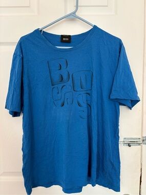 Hugo Boss Bright Blue Short-Sleeve Logo Tee